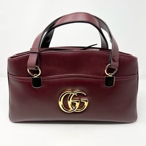 GUCCI Arli Large GG Top Handle Convertible Bag in Vintage Bordeaux